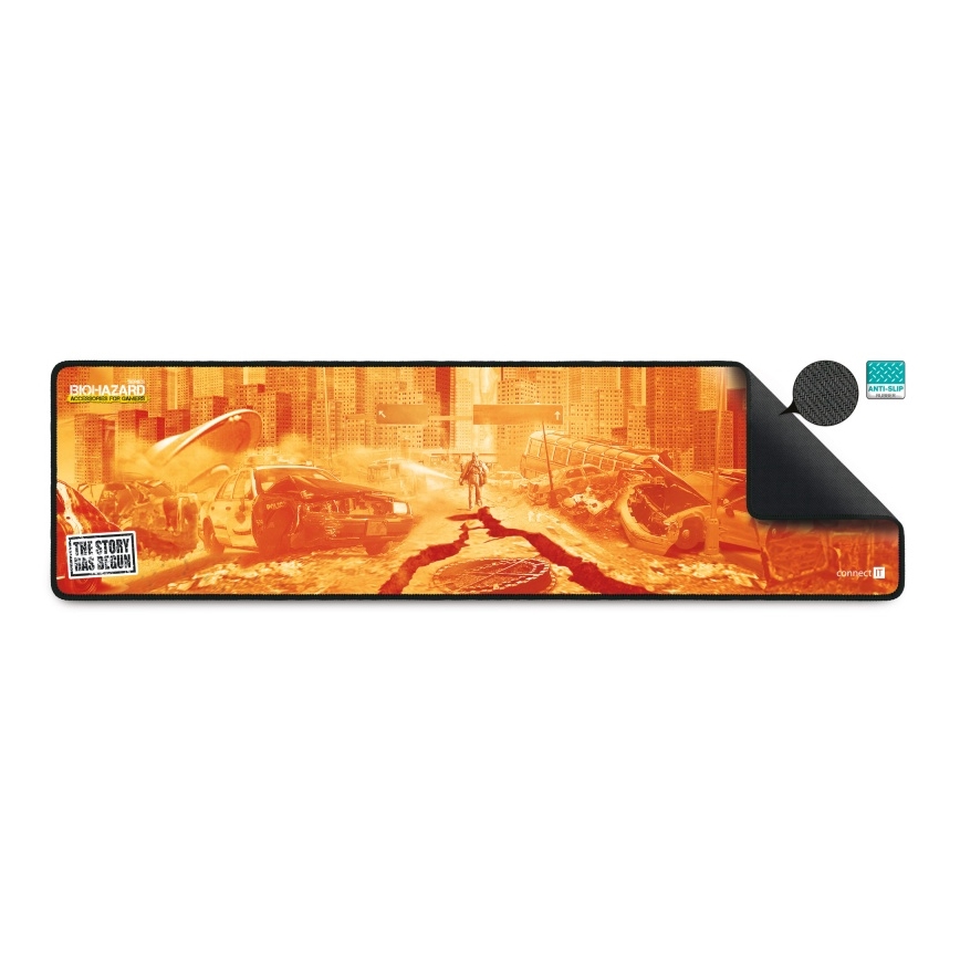 CONNECT IT CMP-1140-LG - Podložka pod klávesnici a myš 88,6x24,5 cm oranžová