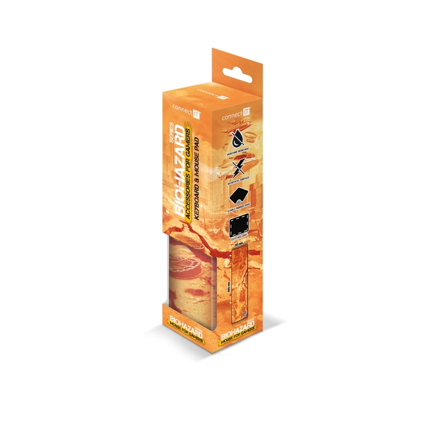 CONNECT IT CMP-1140-LG - Podložka pod klávesnici a myš 88,6x24,5 cm oranžová