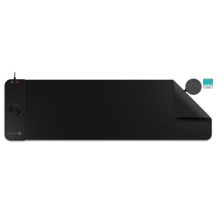 CONNECT IT CMP-2500-LG - Podložka pod klávesnici a myš s Qi bezdrátovým nabíjením 80x30 cm černá