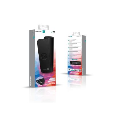 CONNECT IT CMP-2500-LG - Podložka pod klávesnici a myš s Qi bezdrátovým nabíjením 80x30 cm černá
