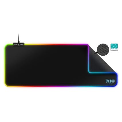 CONNECT IT CMP-3100-LG - LED RGB Herní podložka pod klávesnici a myš 80x30 cm černá
