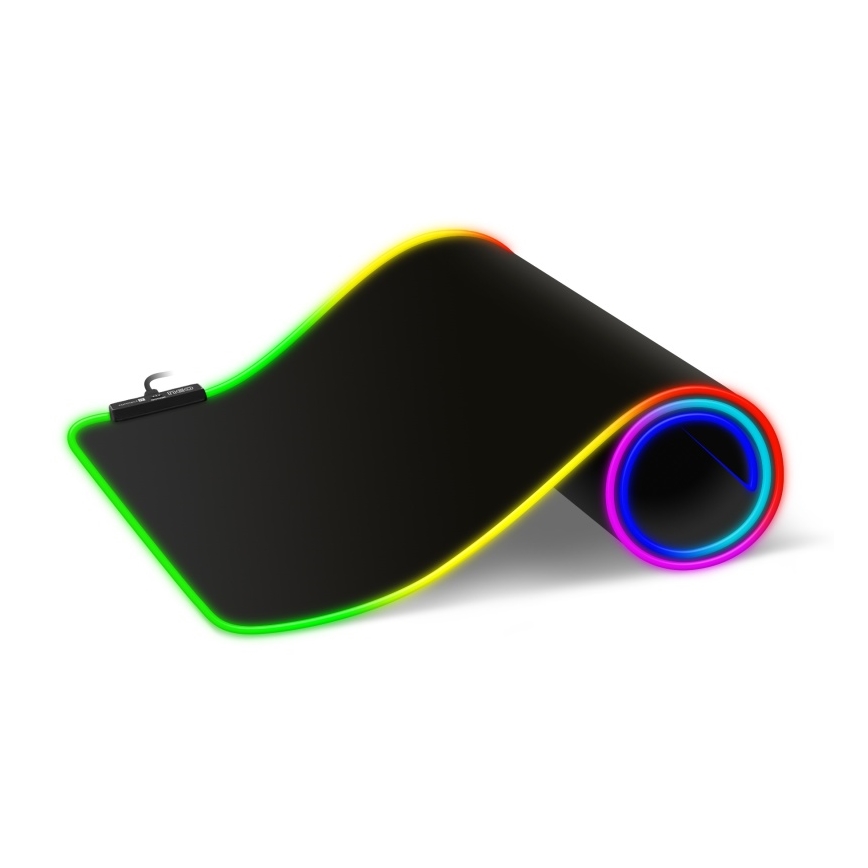 CONNECT IT CMP-3100-LG - LED RGB Herní podložka pod klávesnici a myš 80x30 cm černá