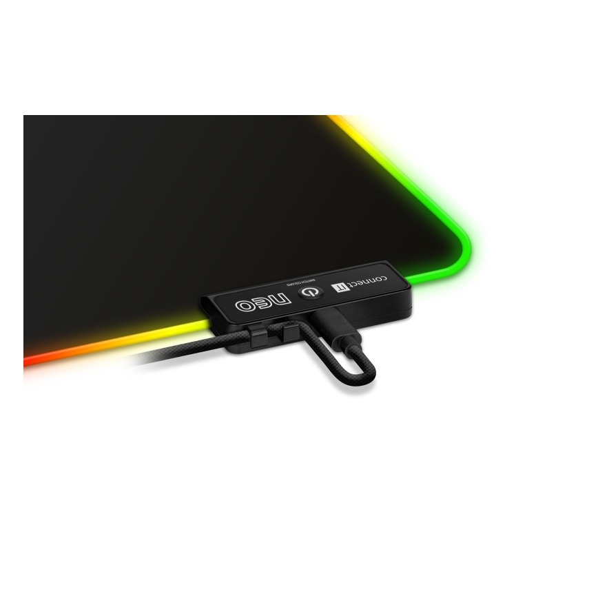 CONNECT IT CMP-3100-LG - LED RGB Herní podložka pod klávesnici a myš 80x30 cm černá