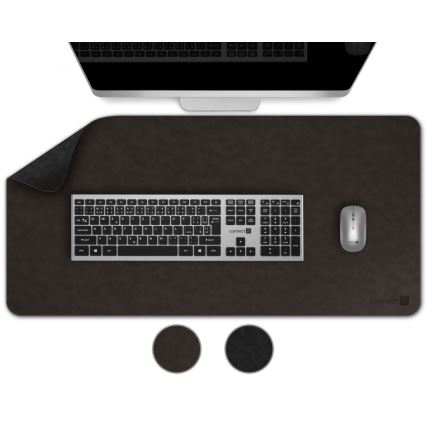 CONNECT IT CMP-4030-LG - Oboustranná podložka pod klávesnici a myš 90x40 cm černá/hnědá