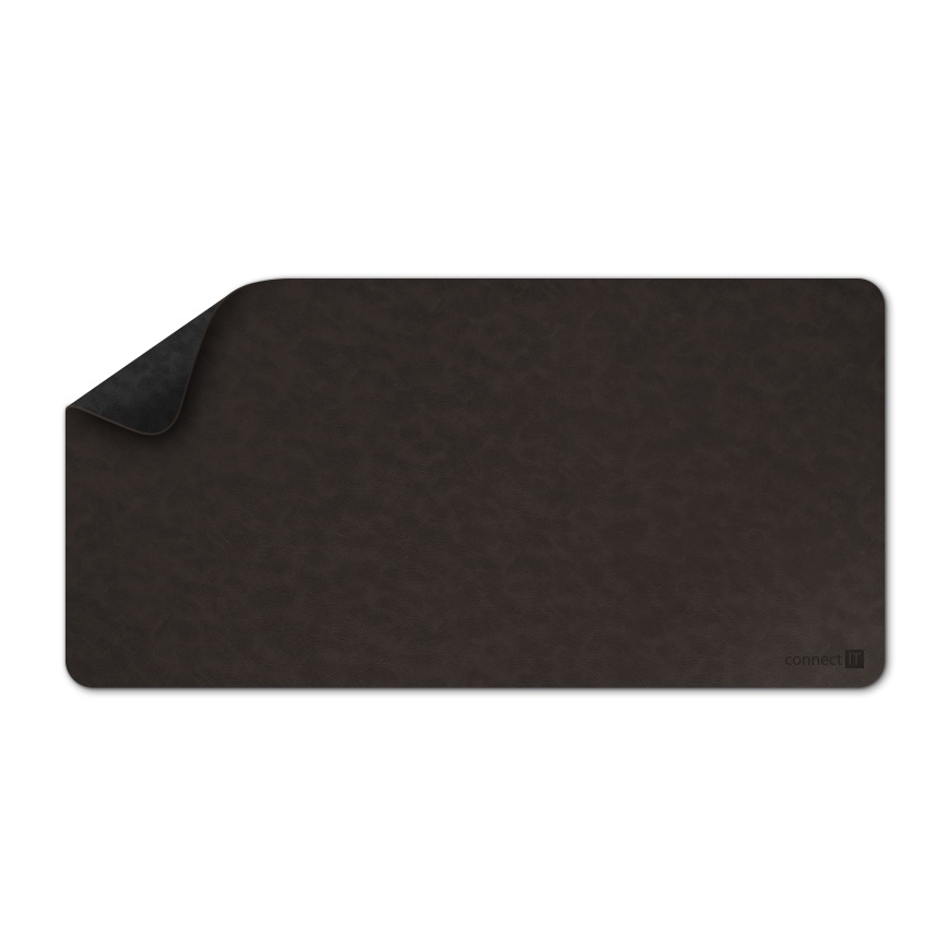 CONNECT IT CMP-4030-LG - Oboustranná podložka pod klávesnici a myš 90x40 cm černá/hnědá