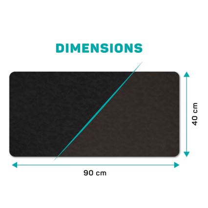 CONNECT IT CMP-4030-LG - Oboustranná podložka pod klávesnici a myš 90x40 cm černá/hnědá