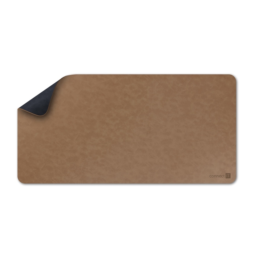 CONNECT IT CMP-4040-LG - Oboustranná podložka pod klávesnici a myš 90x40 cm modrá/hnědá