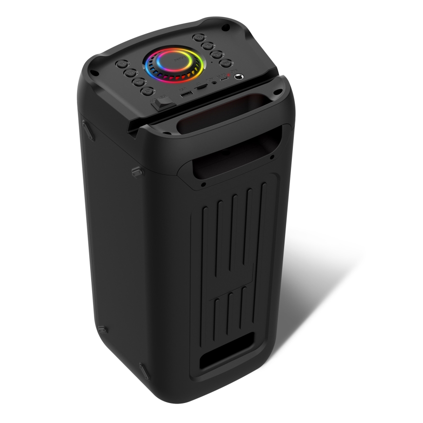 CONNECT IT HSP-3050-BK - LED Bezdrátový reproduktor s mikrofonem 60W/5V 4500 mAh černá+ dálkové ovládání
