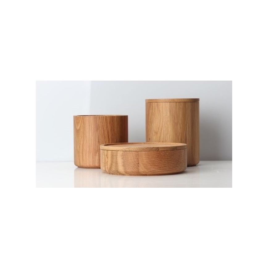 Continenta C4171 - Dřevěná dóza 19x6 cm dub