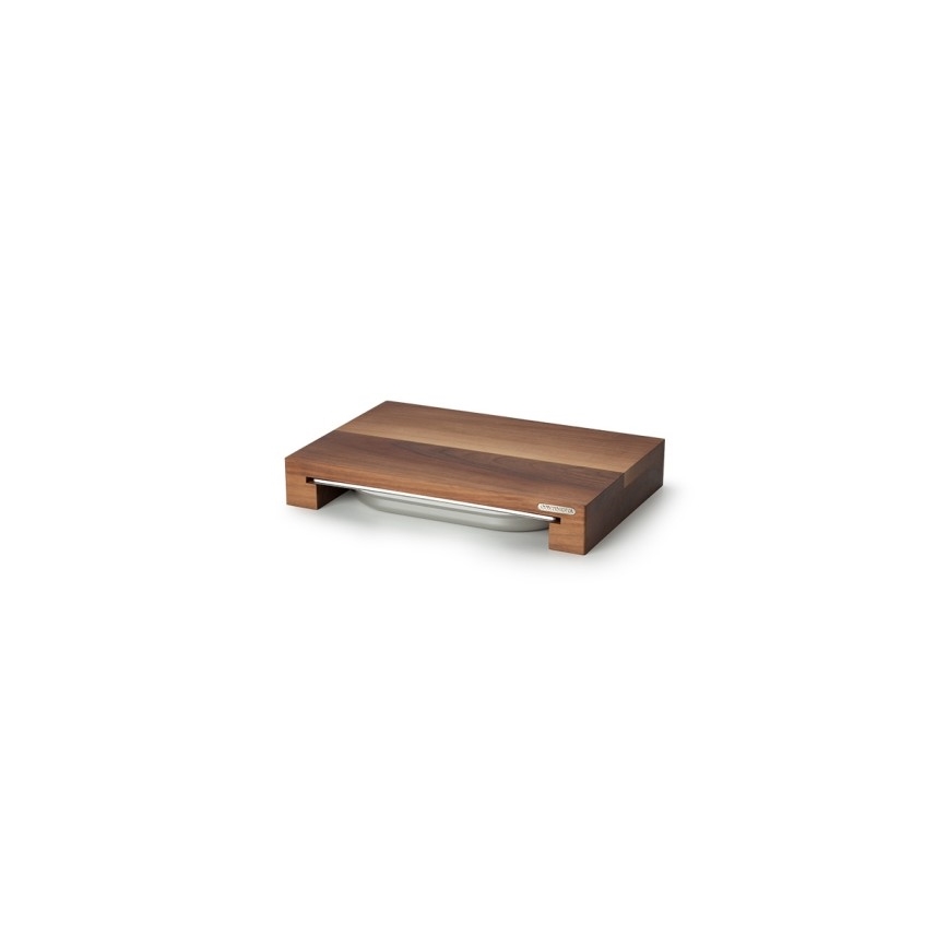 Continenta C4210 - Kuchyňské prkénko s mísou 39x27 cm ořech