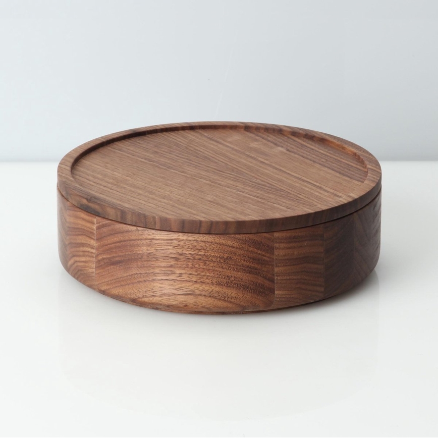 Continenta C4271 - Dřevěná dóza 19x6 cm ořech