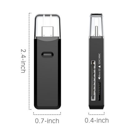 Čtečka karet MicroSD SDXC MMC s konektorem USB-C