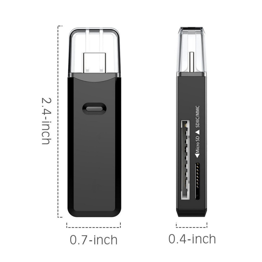Čtečka karet MicroSD SDXC MMC s konektorem USB-C