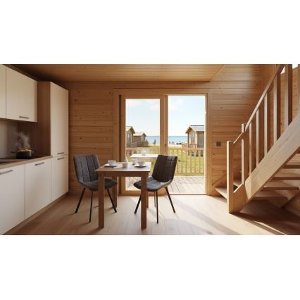 Čtvercový jídelní stůl LEVI 68x68 cm dub