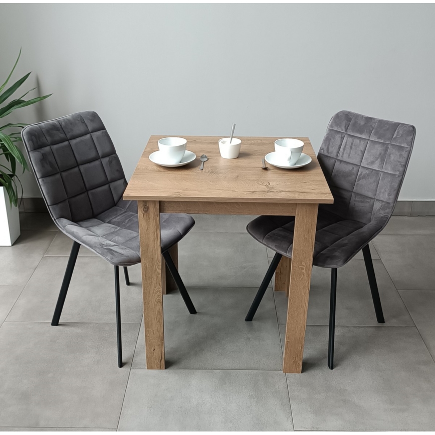 Čtvercový jídelní stůl LEVI 68x68 cm dub sonoma