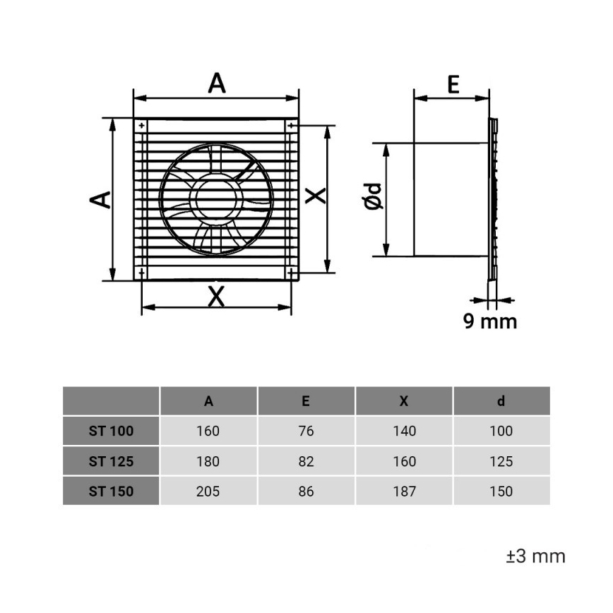 Dalap 1230 - Axiální ventilátor se síťkou 150 ST 16W/230V