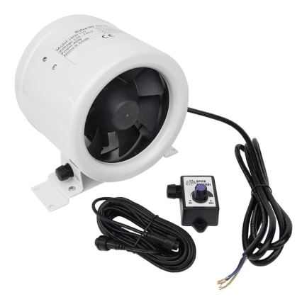 Dalap 24MF125 - Potrubní ventilátor s úsporným motorem a regulátorem otáček MF 125 EC 20W/230V
