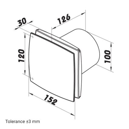 Dalap 41017 - Axiální ventilátor s časovačem a čidlem vlhkosti 100 BFAZW 16W/230V