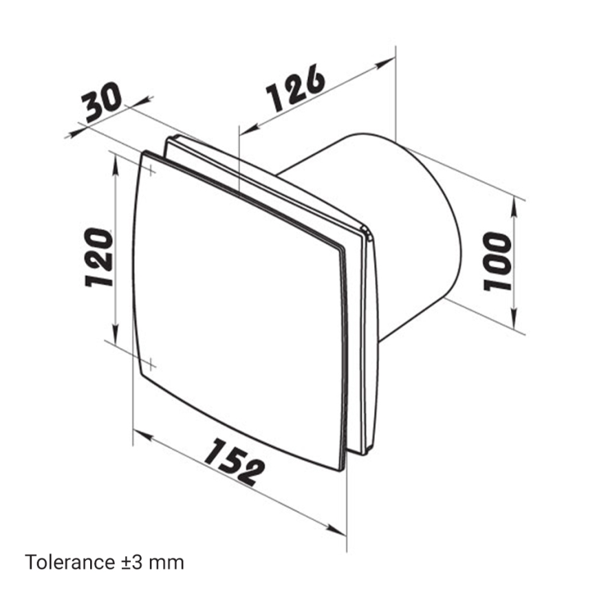 Dalap 41017 - Axiální ventilátor s časovačem a čidlem vlhkosti 100 BFAZW 16W/230V