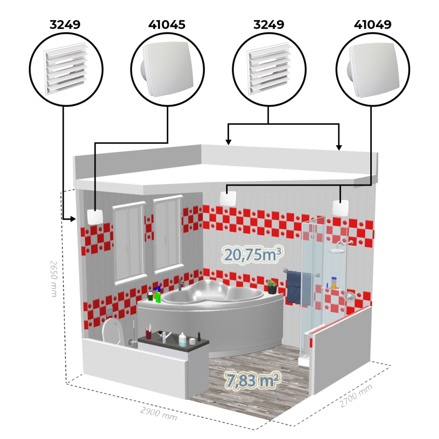 Dalap 41045 - Axiální ventilátor 150 BF 30W/230V
