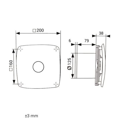 Dalap 41094zw - Axiální ventilátor s časovačem 125 ONYX ZW 16W/230V
