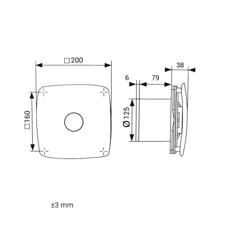 Dalap 41094zw - Axiální ventilátor s časovačem 125 ONYX ZW 16W/230V