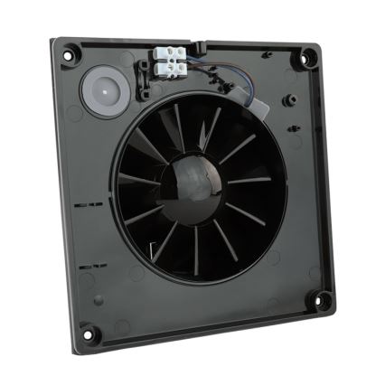 Dalap 41095ZW - Axiální ventilátor s časovačem a čidlem vlhkosti 100 DARK ZW 8,4W/230V