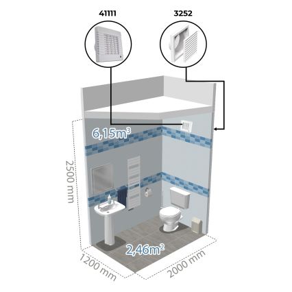Dalap 41117 - Axiální ventilátor s automatickou žaluzií 125 LV 12 22W/12V