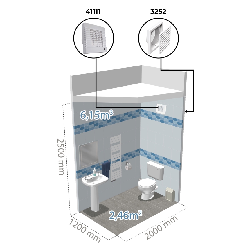 Dalap 41117 - Axiální ventilátor s automatickou žaluzií 125 LV 12 22W/12V
