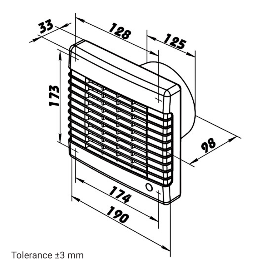 Dalap 41117 - Axiální ventilátor s automatickou žaluzií 125 LV 12 22W/12V