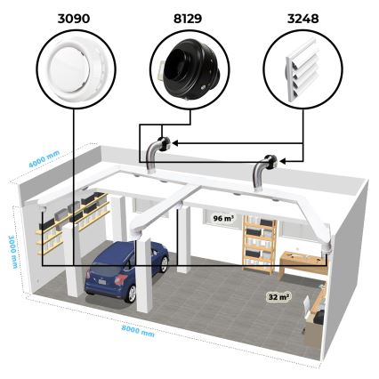 Dalap 8129 - Radiální potrubní ventilátor TURBINE M 125 62W/230V