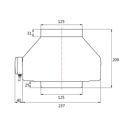 Dalap 8129 - Radiální potrubní ventilátor TURBINE M 125 62W/230V