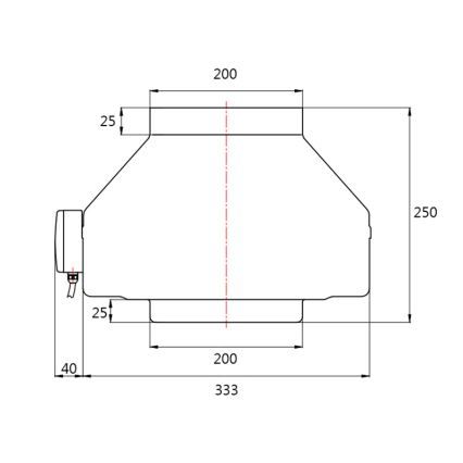 Dalap 8132 - Radiální potrubní ventilátor TURBINE M 200 150W/230V