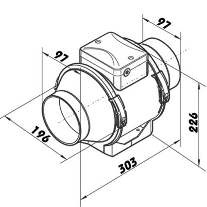 Dalap 8199 - Axiální ventilátor AP PROFI 100 25W/230V