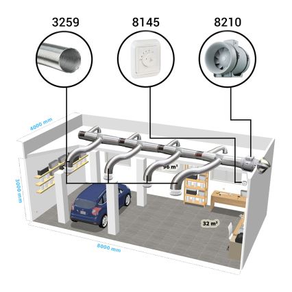 Dalap 8210 - Axiální ventilátor AP PROFI 150 50W/230V