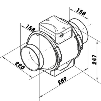 Dalap 8213 - Axiální ventilátor AP PROFI 160 50W/230V