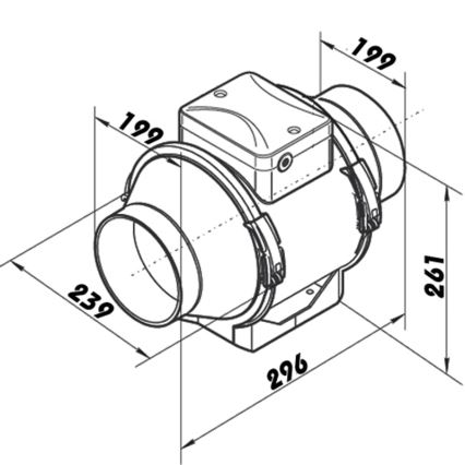 Dalap 8216 - Axiální ventilátor AP PROFI 200 108W/230V