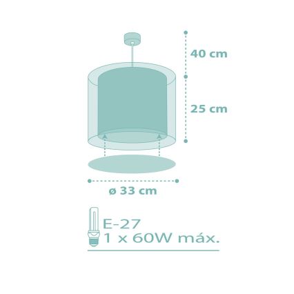 Dalber 41002H - Dětský lustr DOTS 1xE27/60W/230V