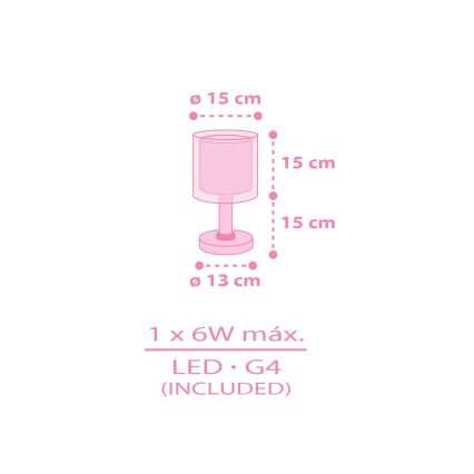 Dalber 41251 - LED Dětská lampička HELLO KITTY&FRIENDS 1xG4/4W/230V růžová