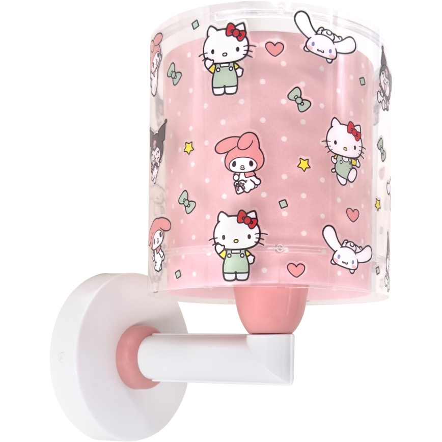 Dalber 41259 - Dětská nástěnná lampa HELLO KITTY&FRIENDS 1xE27/15W/230V růžová