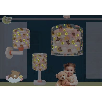 Dalber 41571S - LED Dětská lampička BABY TEDDY 1xG4/4W/230V růžová