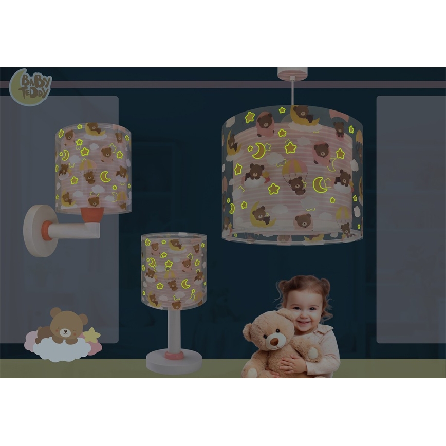 Dalber 41571S - LED Dětská lampička BABY TEDDY 1xG4/4W/230V růžová