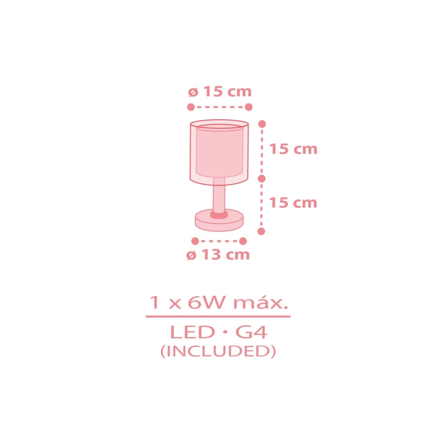 Dalber 41571S - LED Dětská lampička BABY TEDDY 1xG4/4W/230V růžová
