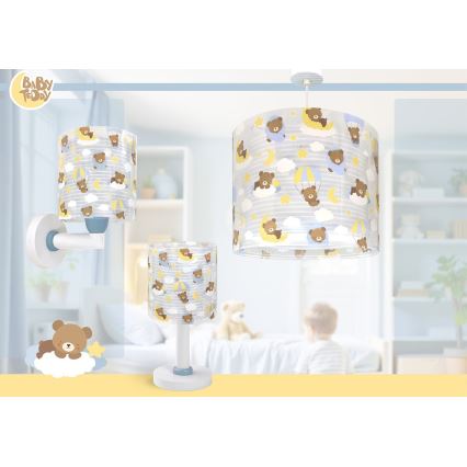 Dalber 41572T - Dětský lustr BABY TEDDY 1xE27/15W/230V modrá