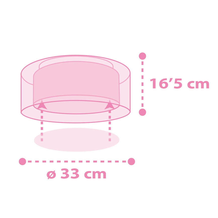 Dalber 41596 - Dětské stropní svítidlo UNICORNS 2xE27/60W/230V