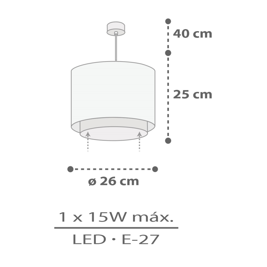 Dalber 60622 - Dětský lustr RHICO AND CROCO 1xE27/15W/230V