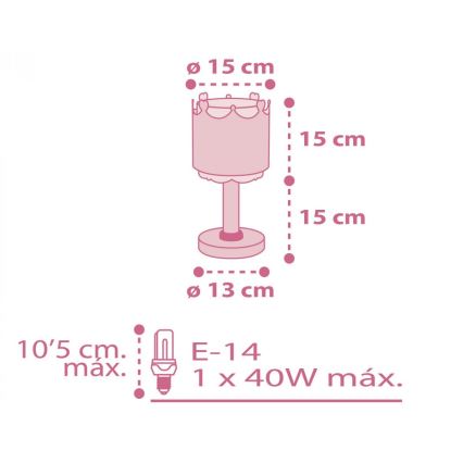 Dalber 61101 - Dětská lampička LITTLE QUEEN 1xE14/40W/230V