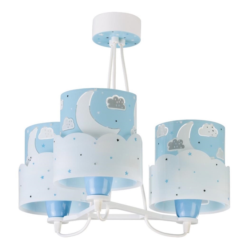 Dalber 61237T - Dětský lustr MOON 3xE27/60W/230V