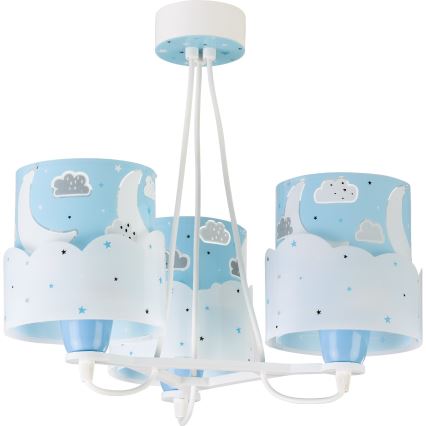Dalber 61237T - Dětský lustr MOON 3xE27/60W/230V