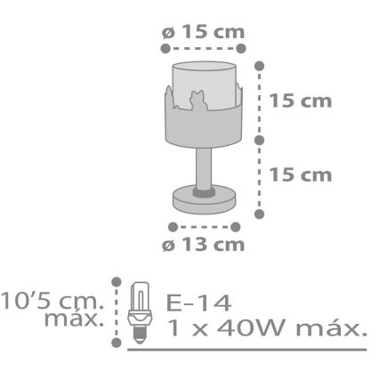 Dalber 61271 - Dětská lampička LOVING DEER 1xE14/40W/230V